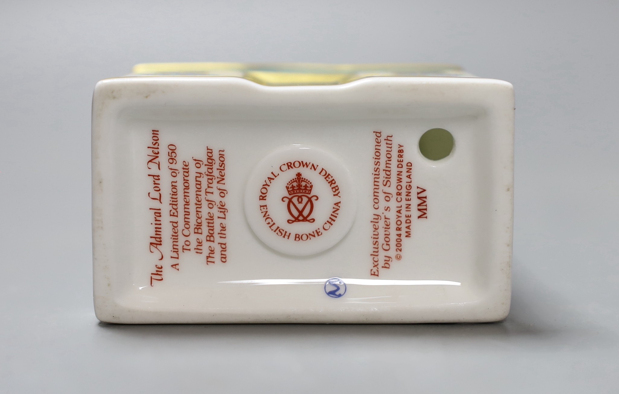 A limited edition Royal Crown Derby paperweight - The Admiral Lord Nelson, boxed with certificate, 238/950